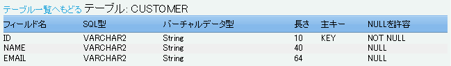 フィールド一覧