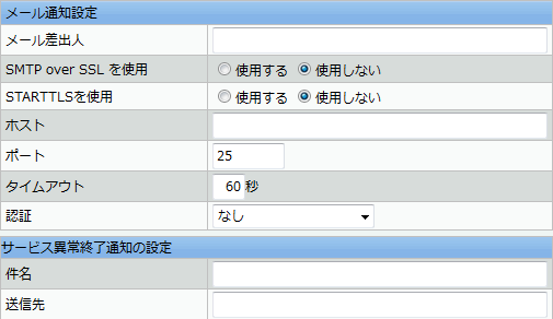 システムメール設定の編集