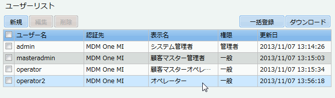 ユーザーリスト